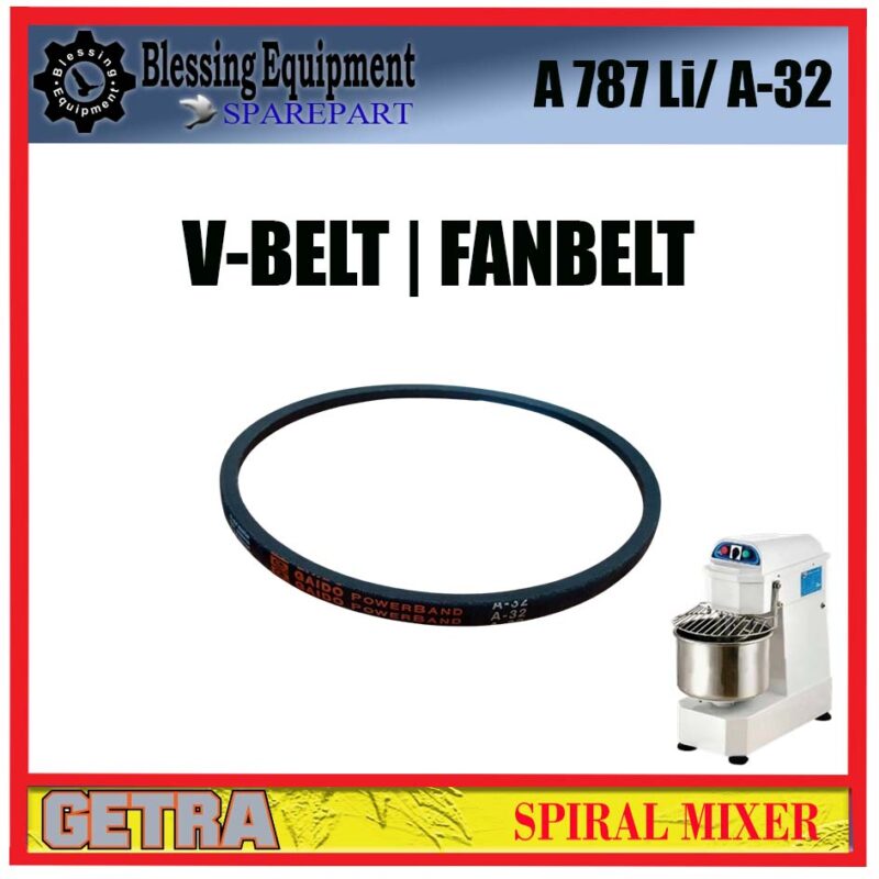 DH-20A Sparepart FANBELT A 787 LI - A-32 Moulend Spiral Mixer Getra - Image 5