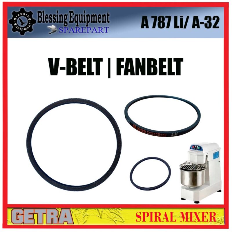 DH-20A Sparepart FANBELT A 787 LI - A-32 Moulend Spiral Mixer Getra - Image 2