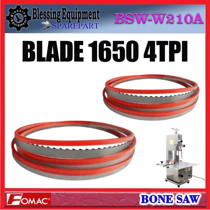 BSW-W210A SPAREPART KNIFE TYPE 210 | BLADE | PISAU 1650 4TPI Bone Saw FOMAC BSW W210A MATA PISAU 165CM UK.1650x16x0,5mm MESIN GERGAJI TULANG BSWW210A FOMAC