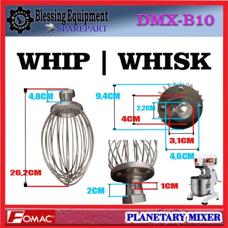 DMX-B10 SPAREPART WHIP | WHISK Planetary Mixer FOMAC DMX B10 PENGOCOK ADONAN | PENGADUK BALON MIXER DMXB10 FOMAC DMX-B10 SPAREPART WHIP | WHISK Planetary Mixer FOMAC DMX B10 PENGOCOK ADONAN | PENGADUK BALON MIXER DMXB10 FOMAC - Image 2