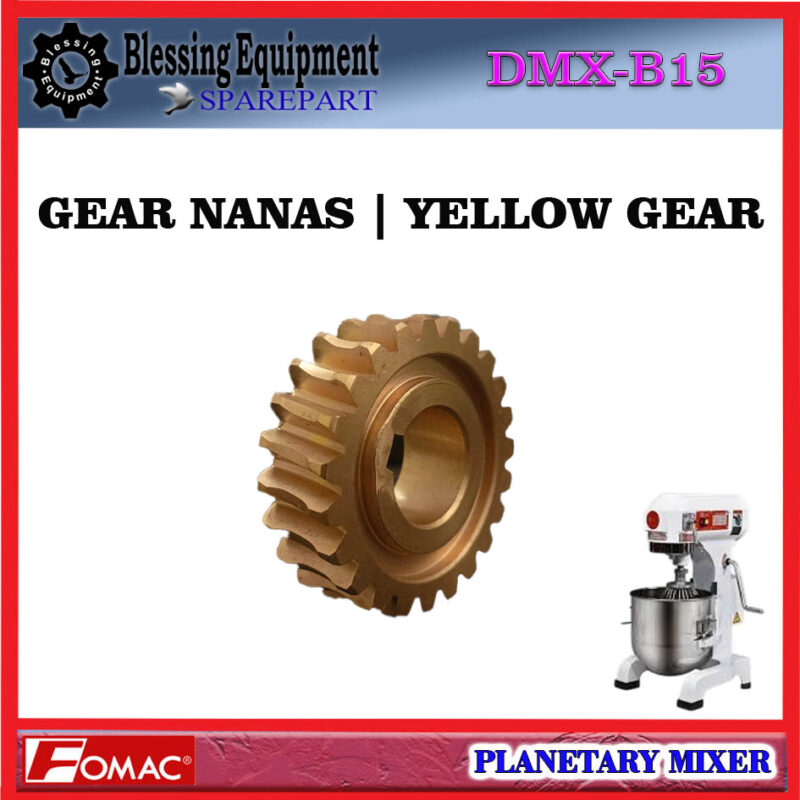 DMX-B15 SPAREPART YELLOW GEAR | GEAR NANAS | KEY GEAR NO.15 Planetary Mixer FOMAC DMX B15 GIGI KUNING 23T | KEY GEAR YELLOW NO 15 DMXB15 FOMAC - Image 6