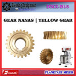 DMX-B15 SPAREPART YELLOW GEAR | GEAR NANAS | KEY GEAR NO.15 Planetary Mixer FOMAC DMX B15 GIGI KUNING 23T | KEY GEAR YELLOW NO 15 DMXB15 FOMAC