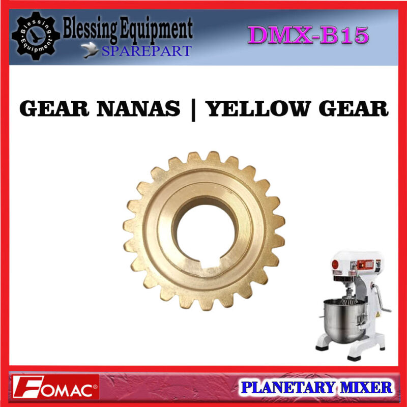 DMX-B15 SPAREPART YELLOW GEAR | GEAR NANAS | KEY GEAR NO.15 Planetary Mixer FOMAC DMX B15 GIGI KUNING 23T | KEY GEAR YELLOW NO 15 DMXB15 FOMAC - Image 7
