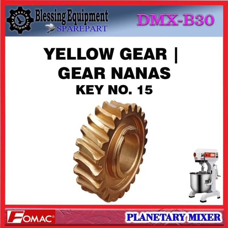 DMX-B30 SPAREPART YELLOW GEAR | GEAR NANAS | GEAR MATAHARI | GEAR KUNING 23T Mixer Planetary FOMAC DMX B30 GEAR | GEAR NANAS 23 GIGI MIXER DMXB30 FOMAC - Image 6