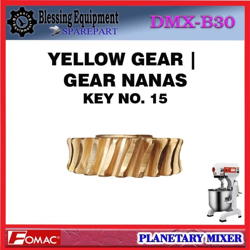 DMX-B30 SPAREPART YELLOW GEAR | GEAR NANAS | GEAR MATAHARI | GEAR KUNING 23T Mixer Planetary FOMAC DMX B30 GEAR | GEAR NANAS 23 GIGI MIXER DMXB30 FOMAC - Image 7