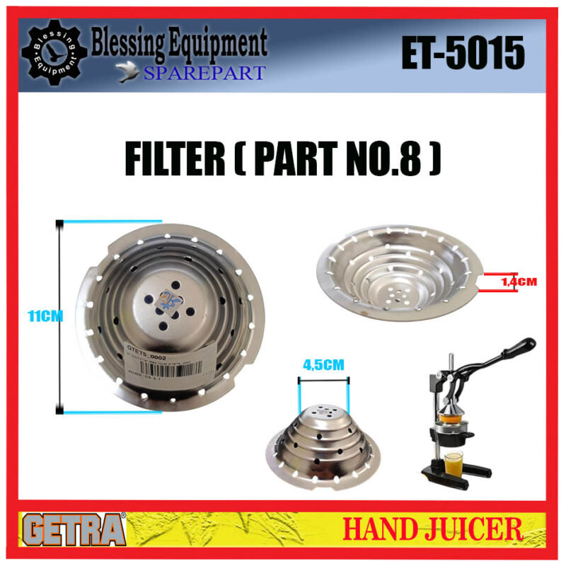 ET-5015 SPAREPART SARINGAN | FILTER Hand Juicer Peras Jeruk GETRA - Image 2