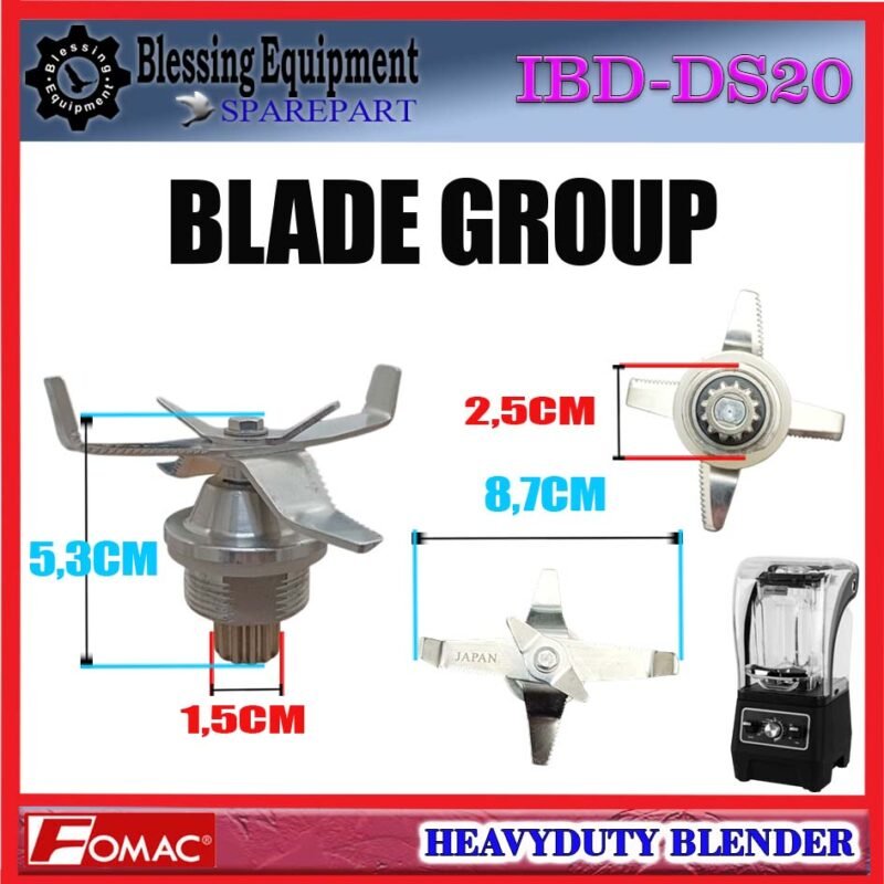 IBD-DS20 SPAREPART BLADE GROUP | KNIFE Heavyduty Blender FOMAC IBD DS20 PISAU | BLADE BLENDER IBDDS20 FOMAC - Image 2