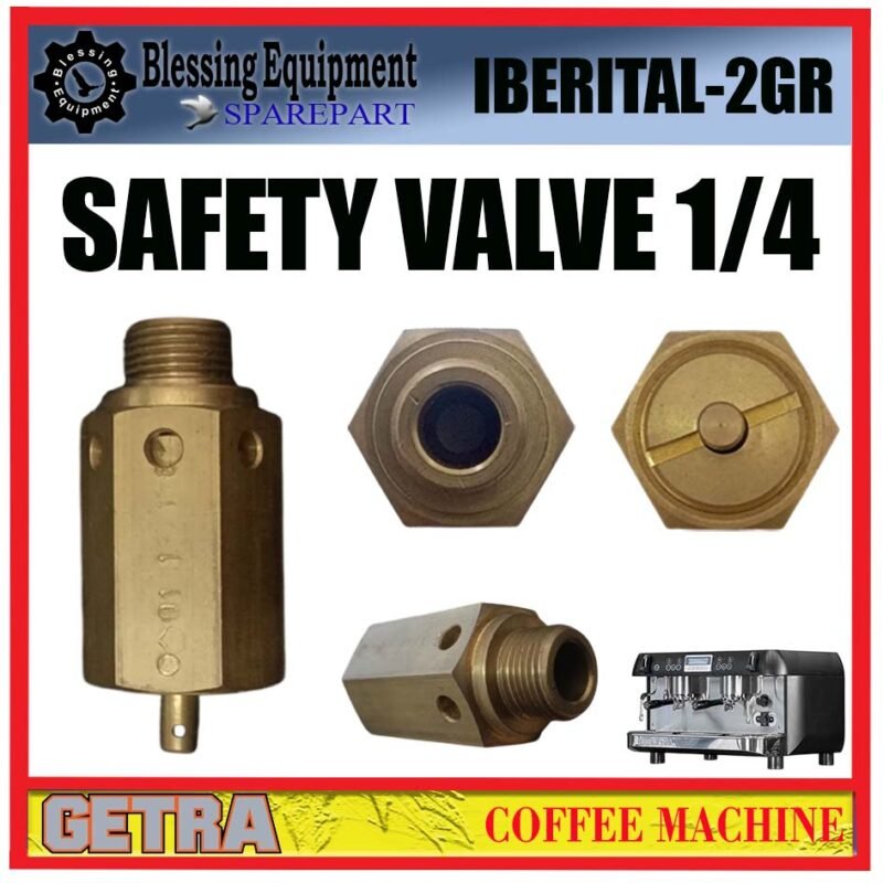 IBERITAL-2GR SPAREPART SAFETY VALVE 1/4 Coffee Machine GETRA IBERITAL 2GR PRESSURE RELEASE VALVE 1/4 | PRV MESIN KOPI IBERITAL2GR GETRA