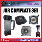 ICH-DS7 SPAREPART JAR SET | GELAS TABUNG LENGKAP | JAR COMPLATE SET 2L Heavyduty Blender FOMAC ICH DS7 TABUNG GELAS LENGKAP | WADAH KOMPLIT BLENDER 2 LITER ICHDS7 FOMAC