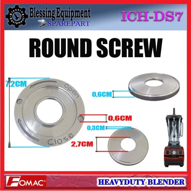 ICH-DS7 SPAREPART ROUND SCREW PLATE Heavy Duty Blender FOMAC ICH DS7 ROUND SCREW | BAUT PENGUNCI MANGKOK GELAS BLENDER ICHDS7 FOMAC ICH-DS7 SPAREPART ROUND SCREW PLATE Heavy Duty Blender FOMAC ICH DS7 ROUND SCREW | BAUT PENGUNCI MANGKOK GELAS BLENDER ICHDS7 FOMAC - Image 2