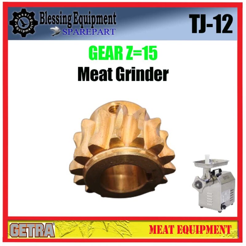 TJ-12 SPAREPART GEAR NANAS | YELLOW GEAR Z=15 IDN Meat Grinder GETRA - Image 3