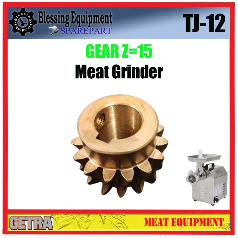 TJ-12 SPAREPART GEAR NANAS | YELLOW GEAR Z=15 IDN Meat Grinder GETRA - Image 4