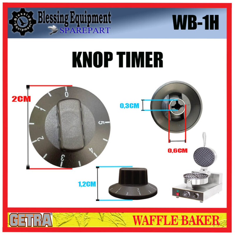 WB-1H SPAREPART KNOB TIMER Waffle Baker GETRA - Image 2
