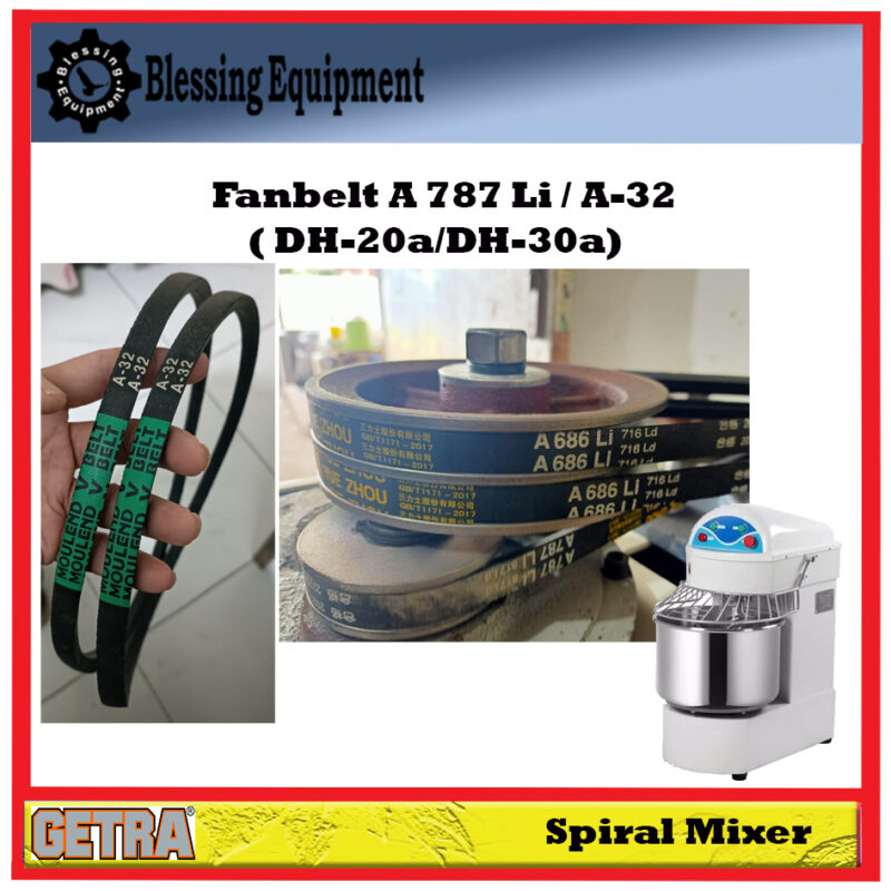 DH-20A Sparepart FANBELT A 787 LI - A-32 Moulend Spiral Mixer Getra