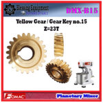DMX-B15 Sparepart YELLOW GEAR Z=23T - Gear Key no.15 Planetary Mixer Fomac