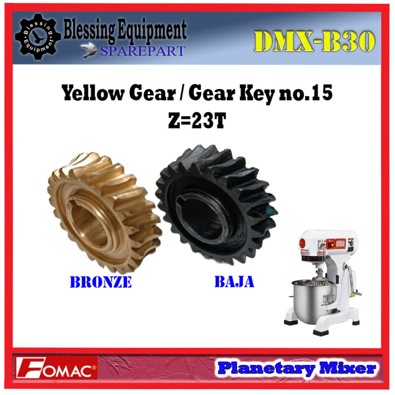 DMX-B30 Sparepart Yellow Gear - Gear Nanas - Gear Matahari Planetry Mixer Fomac - Image 2