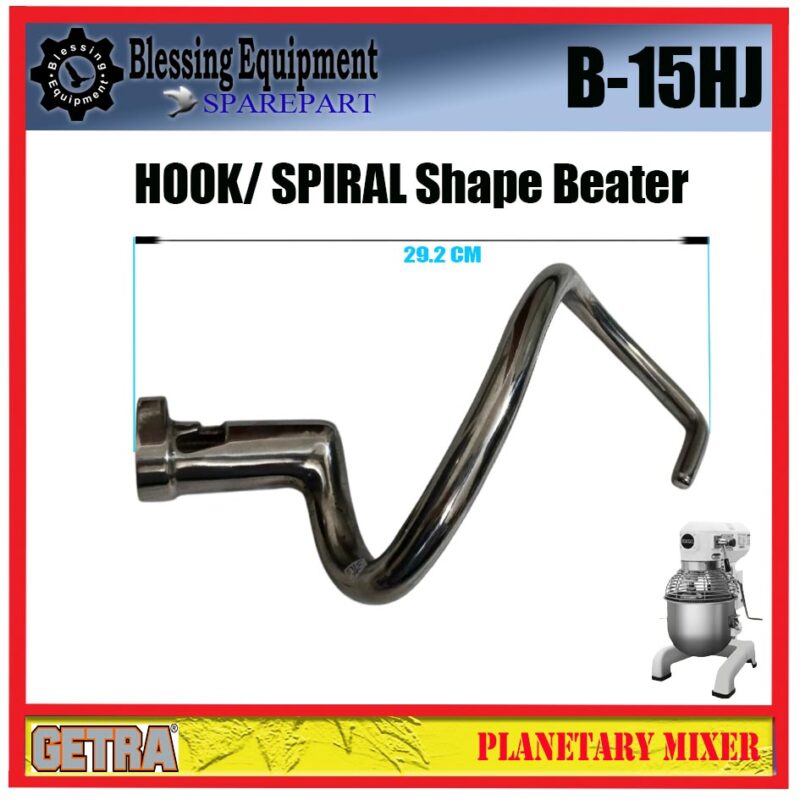 B-15HJ HOOK | SPIRAL Shape Beater Planetary Mixer Getra - Image 2