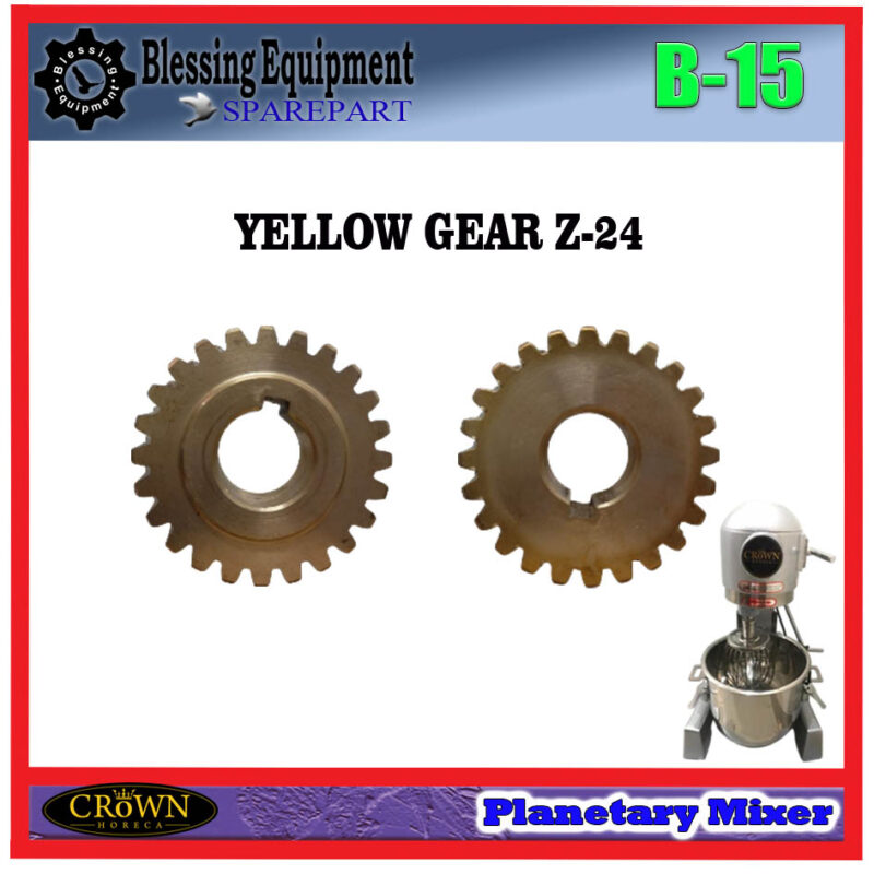 B-15 SPAREPART YELLOW GEAR | GEAR NANAS Z-24 Planetary Mixer CROWN GEAR 24 GIGI B-15 SPAREPART YELLOW GEAR | GEAR NANAS Z-24 Planetary Mixer CROWN GEAR 24 GIGI