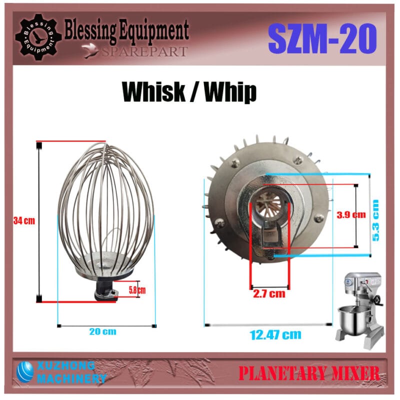 SZM-20 Sparepart WHISK | WHIP Planetary Mixer 20 Liter Xuzhong
