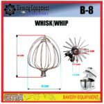 B-8 Sparepart Pengaduk WHISK, LEAF, HOOK Planetary Mixer Getra