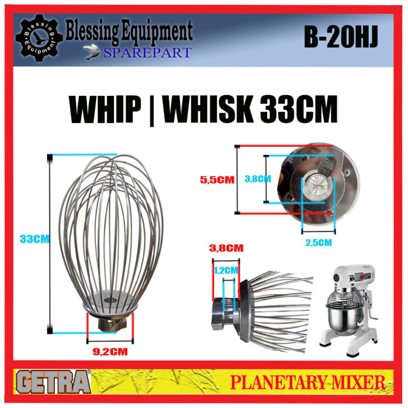 B-20HJ Sparepart WHIP | WHISK Pengaduk Planetary Mixer Getra