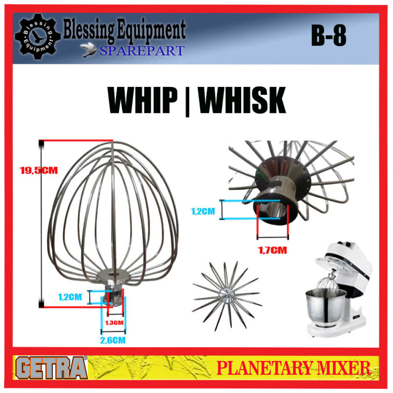 B-8 SPAREPART WHISK | WHIP Planetary Mixer GETRA - Image 2