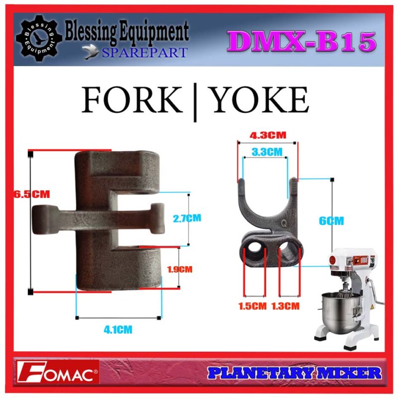 DMX-B10 DMX-B15 SPAREPART FORK | YOKE Mixer Planetary FOMAC DMX B10 DMX B15 SHIFTER FORK | GARPU PEMINDAH GIGI | TRANSMISI MIXER DMXB10 DMXB15 FOMAC - Image 2
