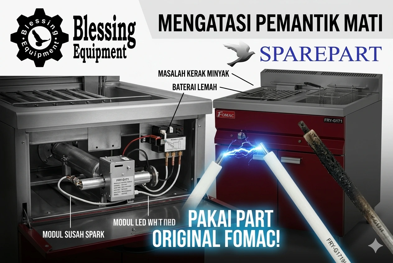 Cara Mengatasi Pemantik Gas Deep Fryer Fomac Mati Total: Wajib Pakai Sparepart Fomac Original!