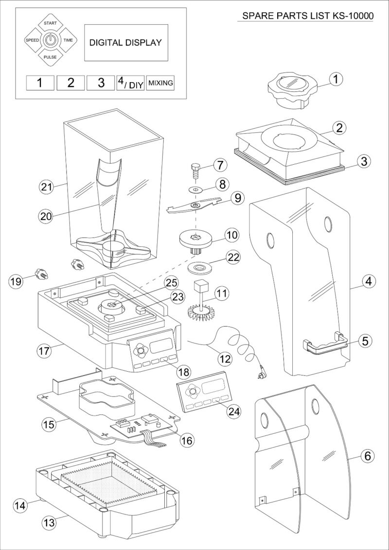 Sparepart Heavy Duty Blender Getra KS-10000