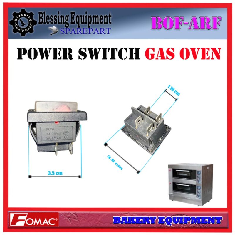 BOF-ARF20H POWER SWITCH | Switch On-Off Gas Oven Fomac