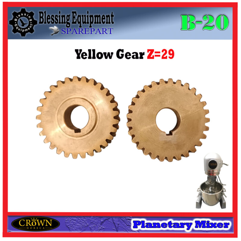 CROWN B20 SPAREPART YELLOW GEAR | GEAR NANAS Z-29 Mixer Planetary B-20 CROWN GEAR GIGI 29 - Image 3