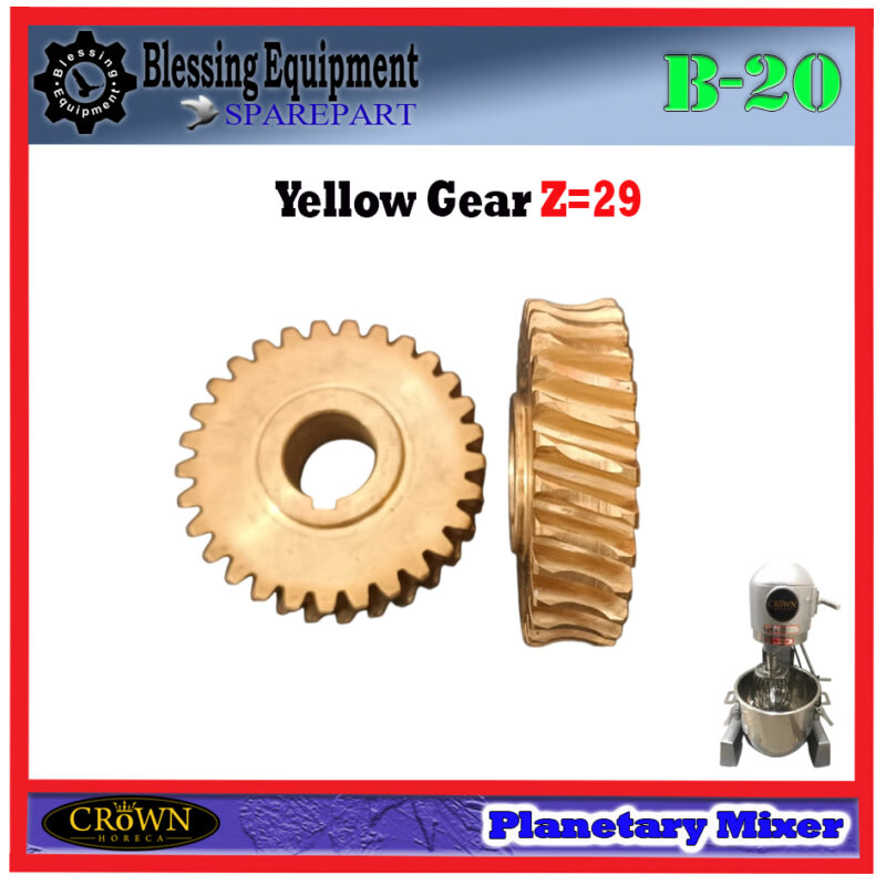 CROWN B20 SPAREPART YELLOW GEAR | GEAR NANAS Z-29 Mixer Planetary B-20 CROWN GEAR GIGI 29 - Image 4