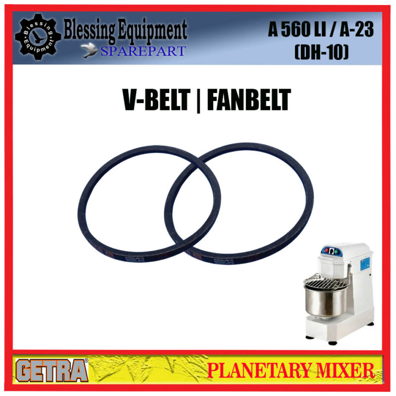 DH-10A SPAREPART FANBELT | V-BELT A 560 Li / A-23 Spiral Mixer GETRA DH 10A - Image 4