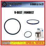 DH-20A/30A/50A SPAREPART FANBELT A 660 LI / A-27 Spiral Mixer GETRA