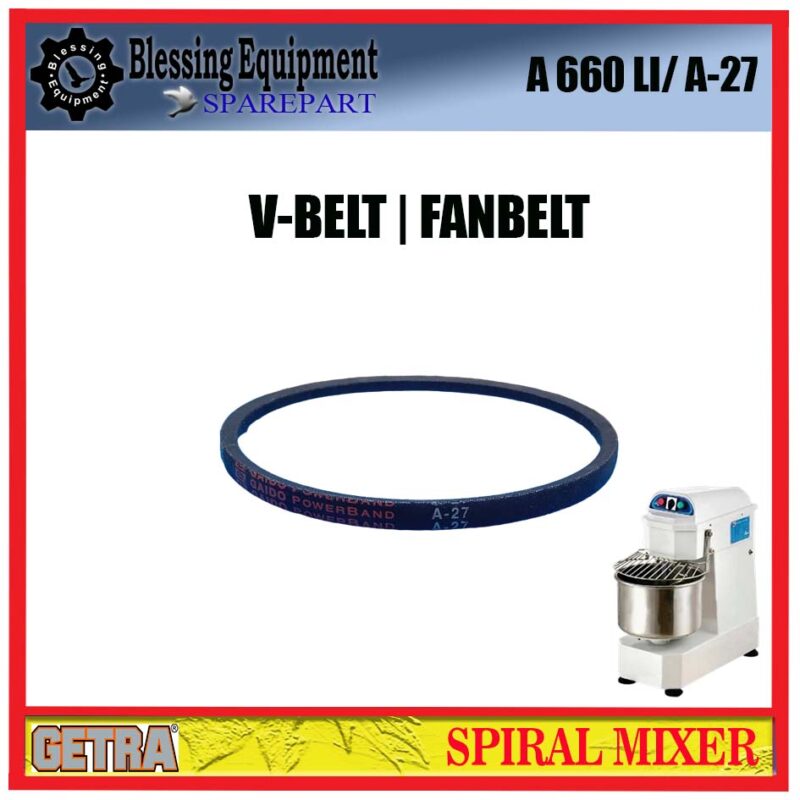 DH-20A/30A/50A SPAREPART FANBELT A 660 LI / A-27 Spiral Mixer GETRA - Image 5