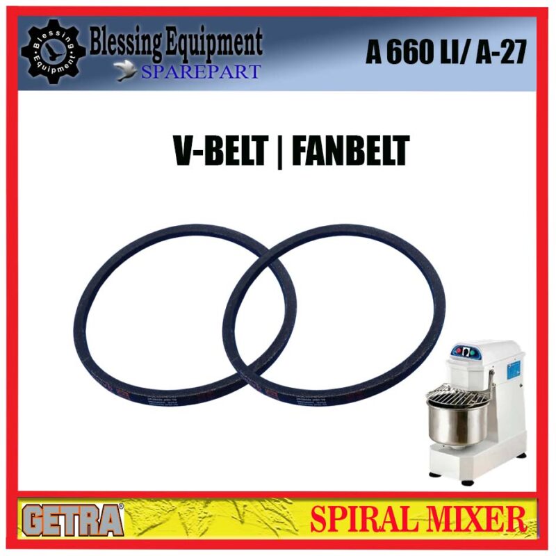 DH-20A/30A/50A SPAREPART FANBELT A 660 LI / A-27 Spiral Mixer GETRA - Image 3