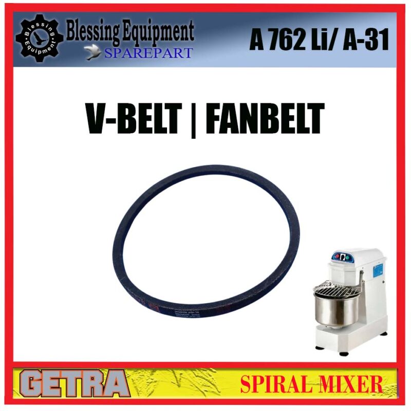 DH-20A/30A/50A SPAREPART FANBELT A 762 LI / A-31 SPIRAL MIXER GETRA - Image 4