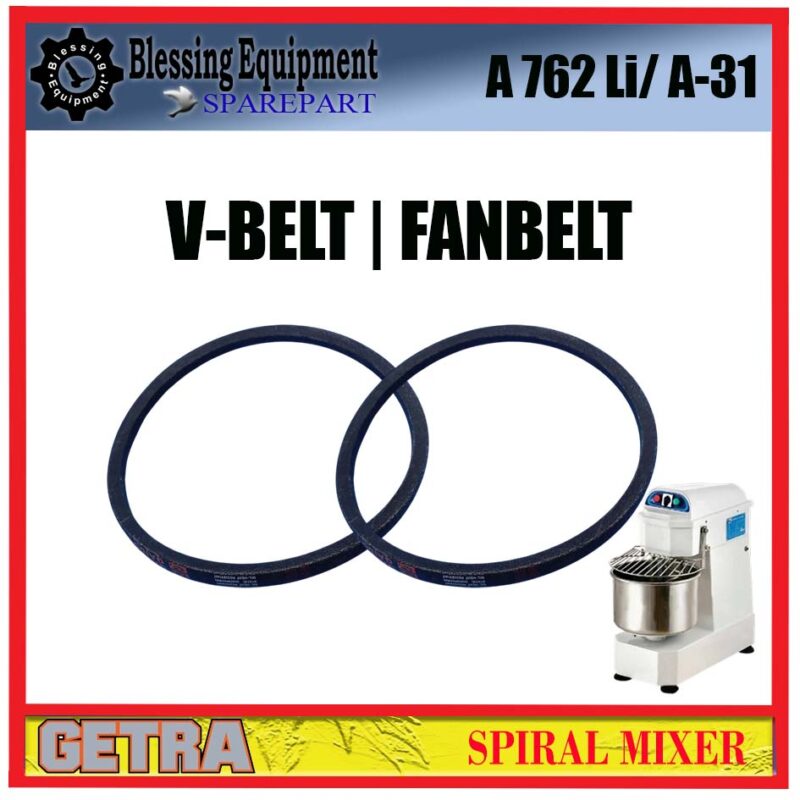 DH-20A/30A/50A SPAREPART FANBELT A 762 LI / A-31 SPIRAL MIXER GETRA - Image 3