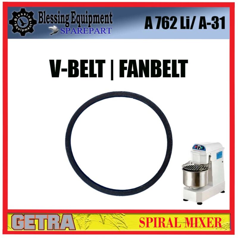 DH-20A/30A/50A SPAREPART FANBELT A 762 LI / A-31 SPIRAL MIXER GETRA - Image 2