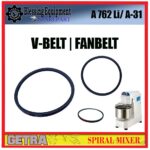 DH-20A/30A/50A SPAREPART FANBELT A 762 LI / A-31 SPIRAL MIXER GETRA