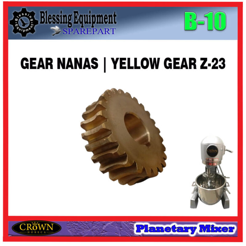 B-10 SPAREPART YELLOW GEAR | GEAR NANAS Z-23 Planetary Mixer CROWN GEAR 23 GIGI - Image 3