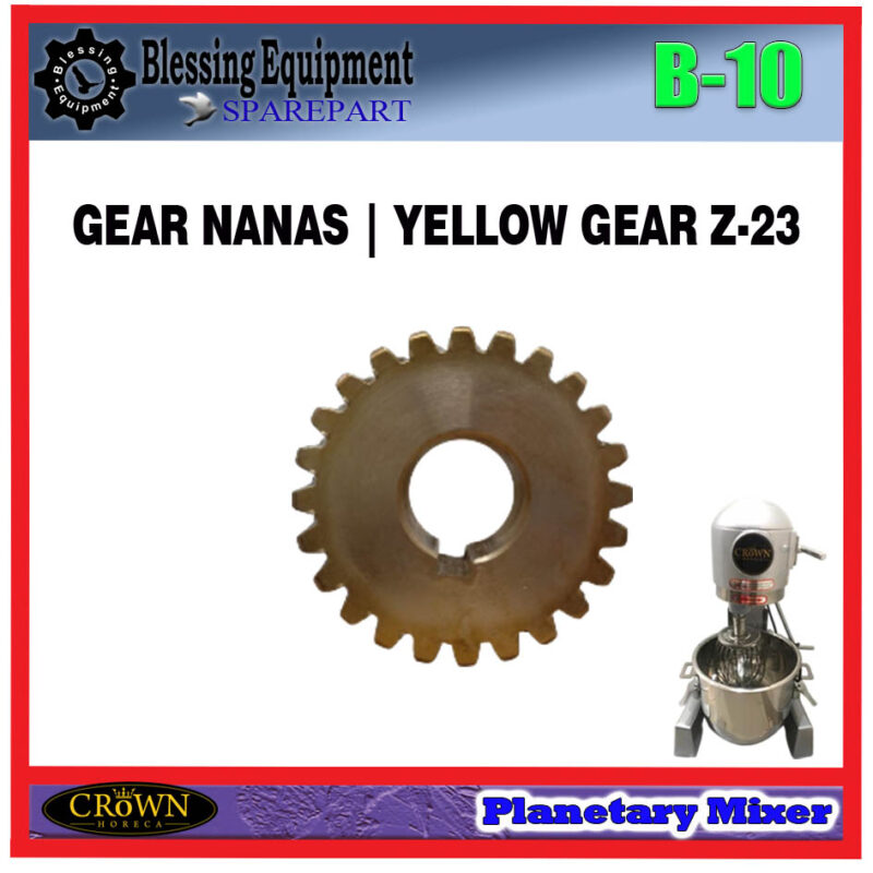 B-10 SPAREPART YELLOW GEAR | GEAR NANAS Z-23 Planetary Mixer CROWN GEAR 23 GIGI - Image 4