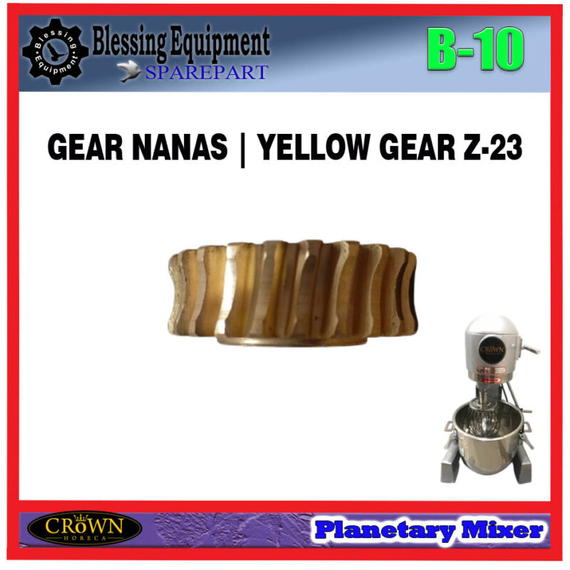 B-10 SPAREPART YELLOW GEAR | GEAR NANAS Z-23 Planetary Mixer CROWN GEAR 23 GIGI - Image 6