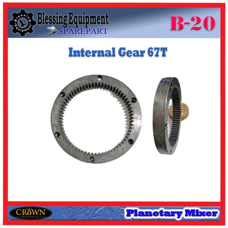 B-20 SPAREPART INNER GEAR | INTERNAL GEAR 67T Planetary Mixer CROWN B 20 GEAR 67T - Image 3