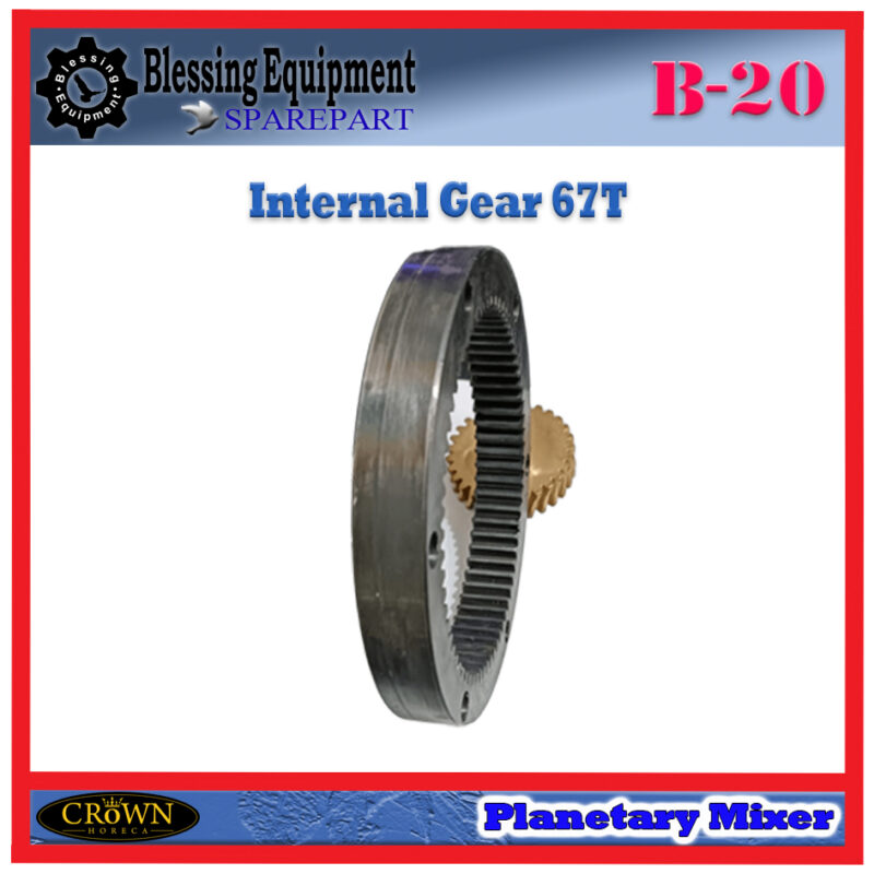 B-20 SPAREPART INNER GEAR | INTERNAL GEAR 67T Planetary Mixer CROWN B 20 GEAR 67T - Image 4