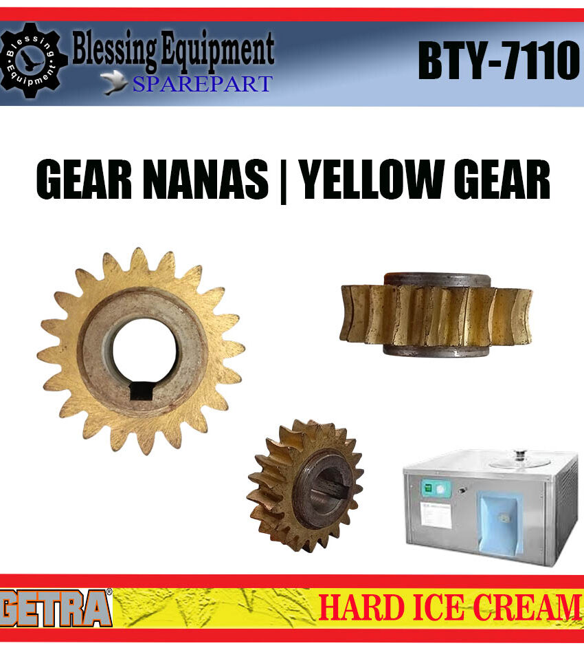 BTY-7110 SPAREPART GEAR NANAS | YELLOW GEAR Hard Ice Cream GEA GETRA BTY 7110 GEAR MESIN PEMBUAT ES KRIM