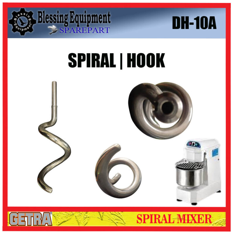 DH-10A SPAREPART HOOK | SPIRAL 10L Spiral Mixer GETRA PENGADUK SPIRAL MIXER 10LITER DH 10A DH-10A SPAREPART HOOK | SPIRAL 10L Spiral Mixer GETRA PENGADUK SPIRAL MIXER 10LITER DH 10A