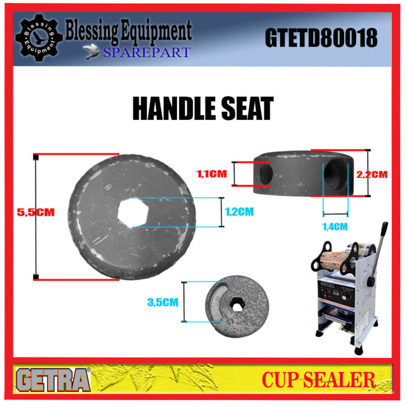 SC-D8 | ET-D8 SPAREPART HANDLE SEAT Cup Sealer ET-D8SM GETRA DUDUKAN TUAS PENEKAN MESIN CUP SEALER ET D8 SC D8 - Image 2