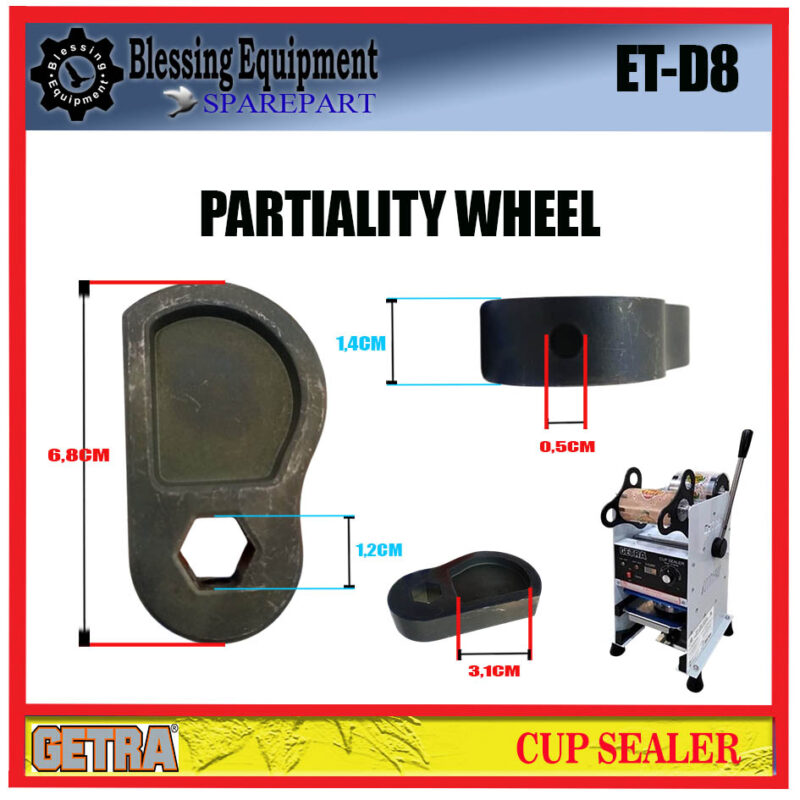ET-D8 | SC-D8 SPAREPART PARTIALITY WHEEL Cup Sealer GETRA - Image 2