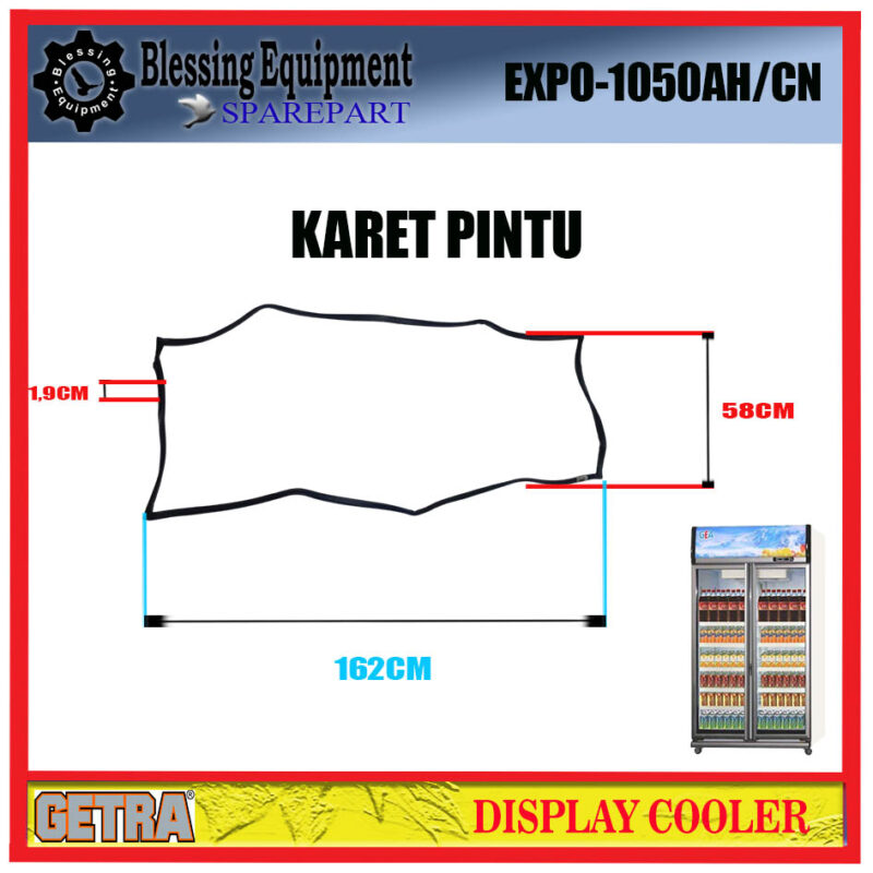 EXPO-1050AH/CN SPAREPART SEAL DOOR | KARET PINTU 162X58CM GETRA - Image 2